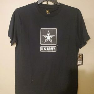 U.S. ARMY T-SHIRT, BLACK, SHORT SLEEVE STYLE UST66. SIZE MEDIUM